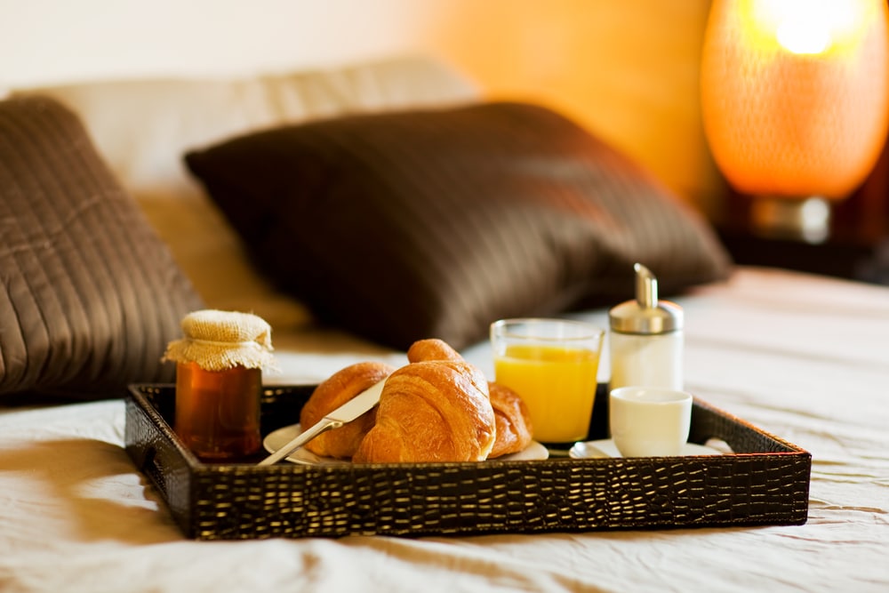 Breakfast Tray on bed