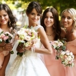 Bride and bridesmaids